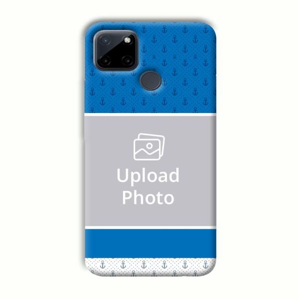 Blue White Design Customized Printed Back Cover for Realme C21Y