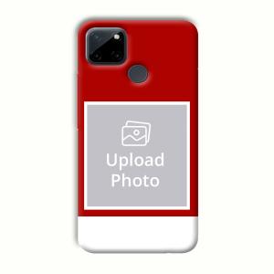 Red & White Customized Printed Back Cover for Realme C21Y