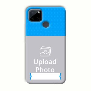 Sky Blue & White Customized Printed Back Cover for Realme C21Y