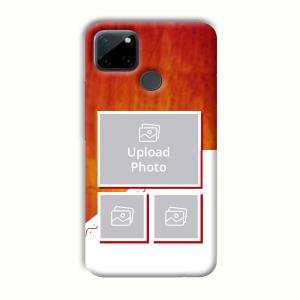 Red White Background Customized Printed Back Cover for Realme C21Y