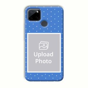 Sky Blue White Customized Printed Back Cover for Realme C21Y