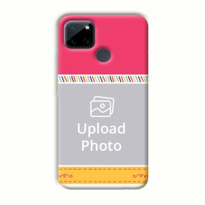 Pink Yellow Customized Printed Back Cover for Realme C21Y