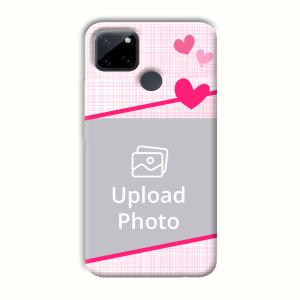 Pink Check Customized Printed Back Cover for Realme C21Y