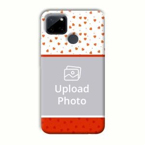 Orange Hearts Customized Printed Back Cover for Realme C21Y