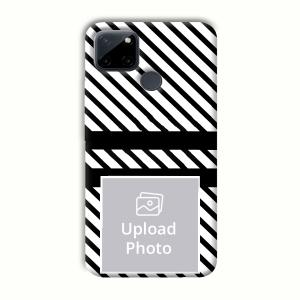 White Black Customized Printed Back Cover for Realme C21Y