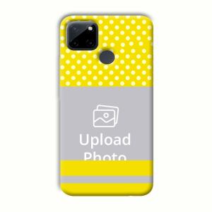 White & Yellow Customized Printed Back Cover for Realme C21Y