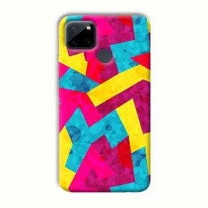 Pink Yellow Pattern Phone Customized Printed Back Cover for Realme C21Y