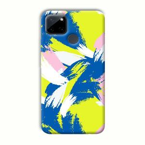Blue White Pattern Phone Customized Printed Back Cover for Realme C21Y