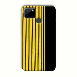 Yellow Black Design Phone Customized Printed Back Cover for Realme C21Y