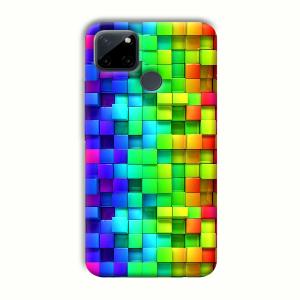 Square Blocks Phone Customized Printed Back Cover for Realme C21Y