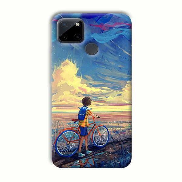 Boy & Sunset Phone Customized Printed Back Cover for Realme C21Y