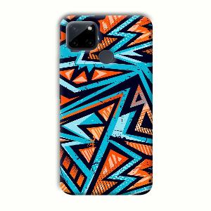 Zig Zag Pattern Phone Customized Printed Back Cover for Realme C21Y