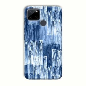 Blue White Lines Phone Customized Printed Back Cover for Realme C21Y