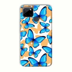 Blue Butterflies Phone Customized Printed Back Cover for Realme C21Y