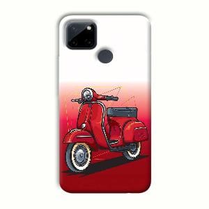 Red Scooter Phone Customized Printed Back Cover for Realme C21Y