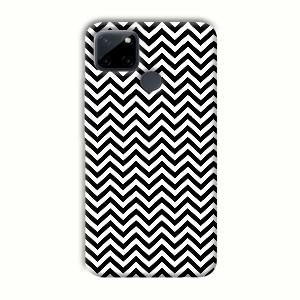 Black White Zig Zag Phone Customized Printed Back Cover for Realme C21Y