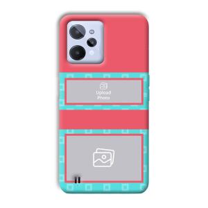 Blue Pink Customized Printed Back Cover for Realme C31