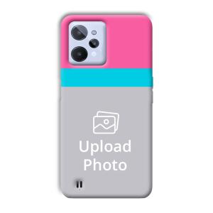 Pink & Sky Blue Customized Printed Back Cover for Realme C31