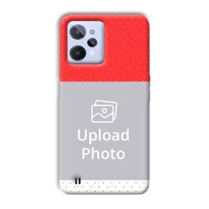 Red White Customized Printed Back Cover for Realme C31