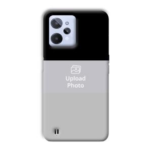 Black & Grey Customized Printed Back Cover for Realme C31