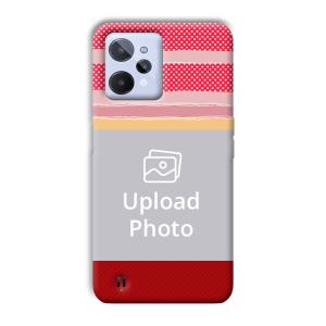 Red Pink Design Customized Printed Back Cover for Realme C31