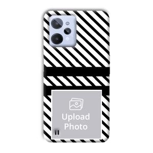 White Black Customized Printed Back Cover for Realme C31