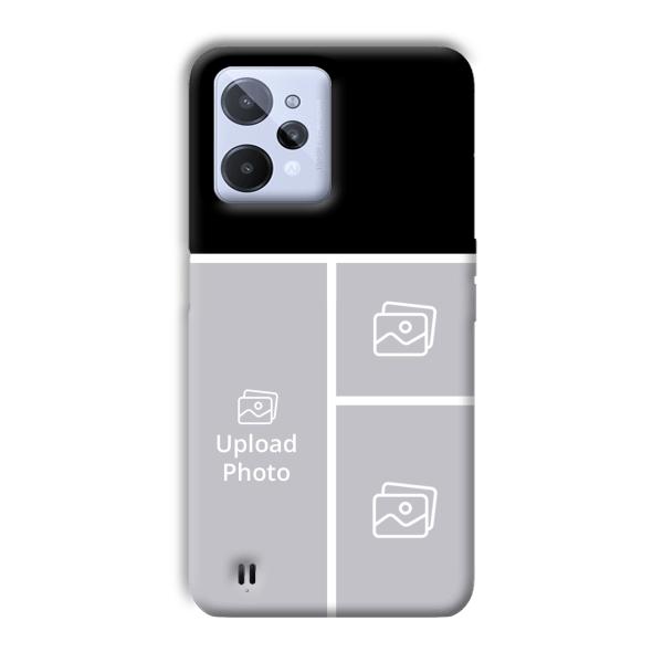White Lines Customized Printed Back Cover for Realme C31