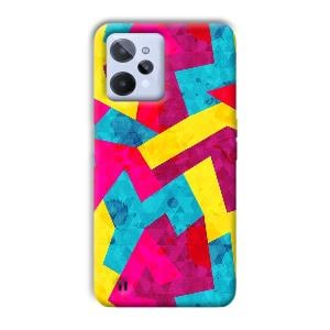 Pink Yellow Pattern Phone Customized Printed Back Cover for Realme C31