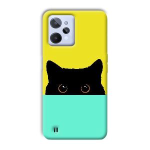 Black Cat Phone Customized Printed Back Cover for Realme C31