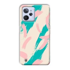 Pinkish Blue Phone Customized Printed Back Cover for Realme C31
