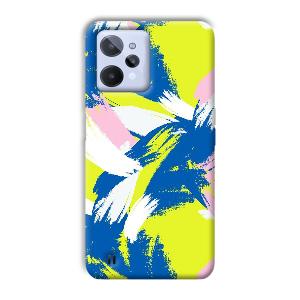 Blue White Pattern Phone Customized Printed Back Cover for Realme C31