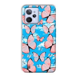 Pink Butterflies Phone Customized Printed Back Cover for Realme C31