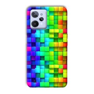 Square Blocks Phone Customized Printed Back Cover for Realme C31