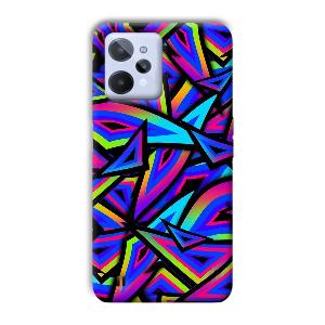 Blue Triangles Phone Customized Printed Back Cover for Realme C31