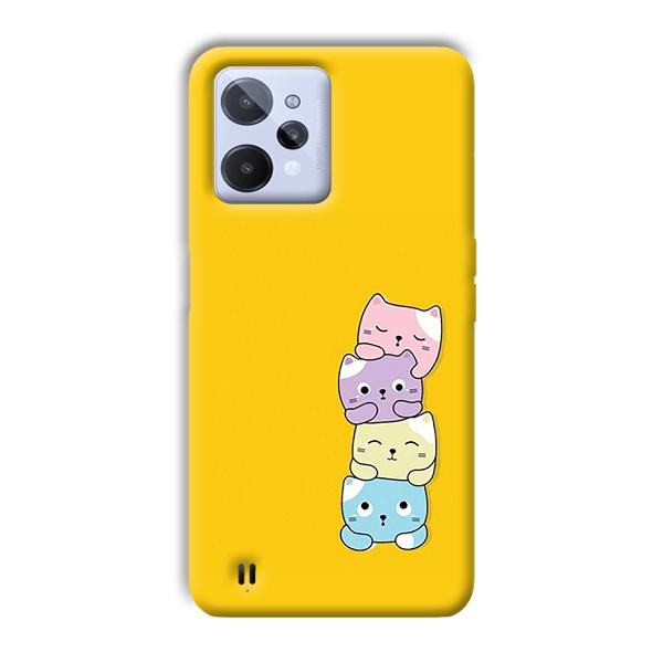 Colorful Kittens Phone Customized Printed Back Cover for Realme C31
