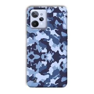 Blue Patterns Phone Customized Printed Back Cover for Realme C31