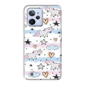 Unicorn Pattern Phone Customized Printed Back Cover for Realme C31