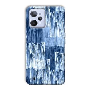 Blue White Lines Phone Customized Printed Back Cover for Realme C31