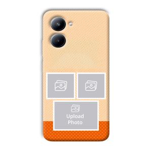 Orange Background Customized Printed Back Cover for Realme C33