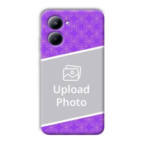 Purple Design Customized Printed Back Cover for Realme C33