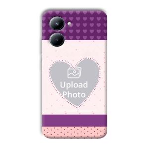 Purple Hearts Customized Printed Back Cover for Realme C33