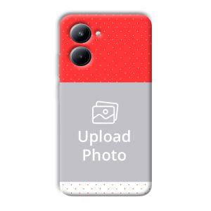 Red White Customized Printed Back Cover for Realme C33