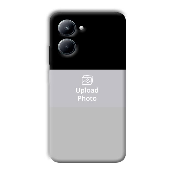 Black & Grey Customized Printed Back Cover for Realme C33