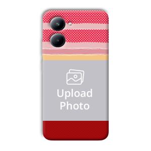 Red Pink Design Customized Printed Back Cover for Realme C33