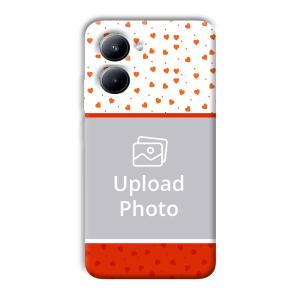 Orange Hearts Customized Printed Back Cover for Realme C33