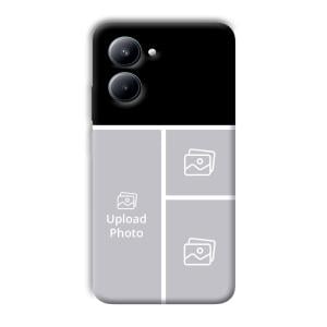 White Lines Customized Printed Back Cover for Realme C33