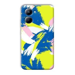 Blue White Pattern Phone Customized Printed Back Cover for Realme C33