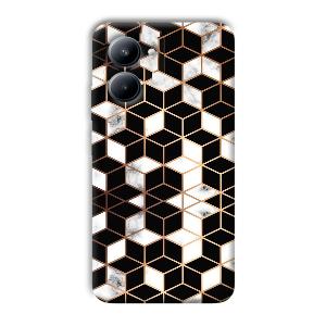 Black Cubes Phone Customized Printed Back Cover for Realme C33