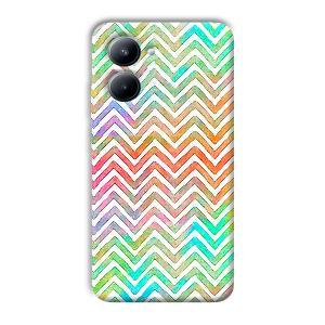 White Zig Zag Pattern Phone Customized Printed Back Cover for Realme C33