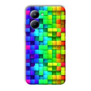 Square Blocks Phone Customized Printed Back Cover for Realme C33